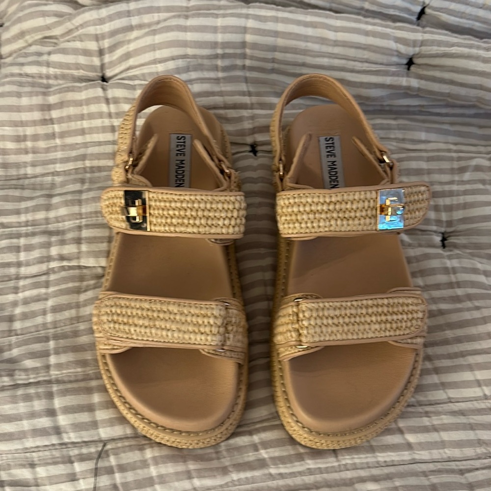 Steve Madden bigmona raffia platform sandal